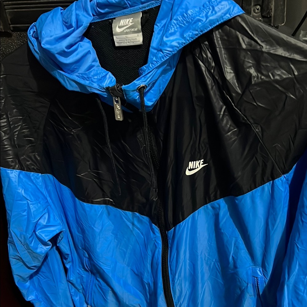 Nike Blue and Black Windbreaker Jacket